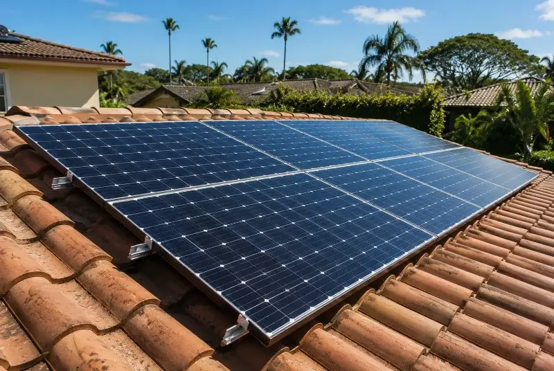 Installation de panneaux solaires à la Taillée